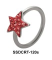 Rainbow Star Belly Closure Ring SSDCRT-120