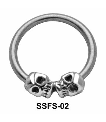 Dual Skull Face Closure Ring SSFS-02