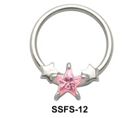 Stars Nipple Piercing Closure Ring SSFS-12
