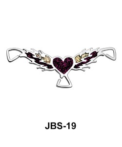 Wing With Heart Jeweled G-String JBS-19