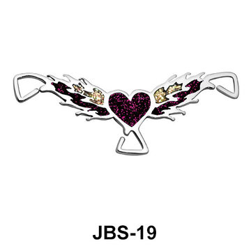 Wing With Heart Jeweled G-String JBS-19