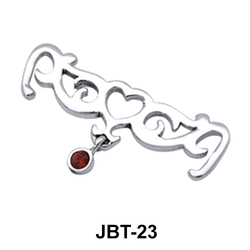Heart Design Jeweled Bikini Top JBT-23