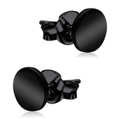 Black Enameled Surgical Steel Earring KSE-1001BK