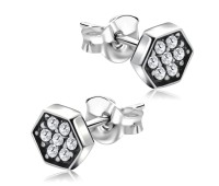 Geometric Shaped Stone Stud Earrings SST-19