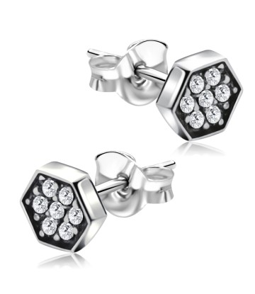 Geometric Shaped Stone Stud Earrings SST-19