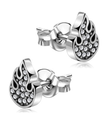 Flame Shaped Stone Stud Earrings SST-24