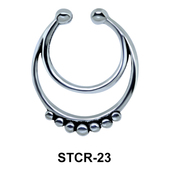 Concentric Circle Septum Clip Ring STCR-23