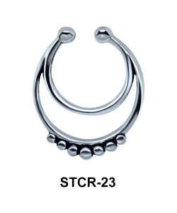 Concentric Circle Septum Clip Ring STCR-23