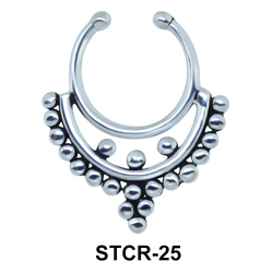 Indian Shape Septum Clip Ring STCR-25