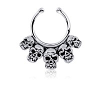 Skull Shape Septum Clip Ring STCR-29