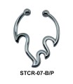 Fire Shape Septum Clip Ring STCR-07