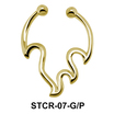 Fire Shape Septum Clip Ring STCR-07