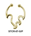 Fire Shape Septum Clip Ring STCR-07