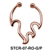 Fire Shape Septum Clip Ring STCR-07