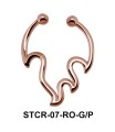 Fire Shape Septum Clip Ring STCR-07