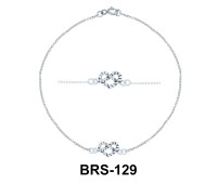 Heart Shaped Silver Bracelet BRS-129