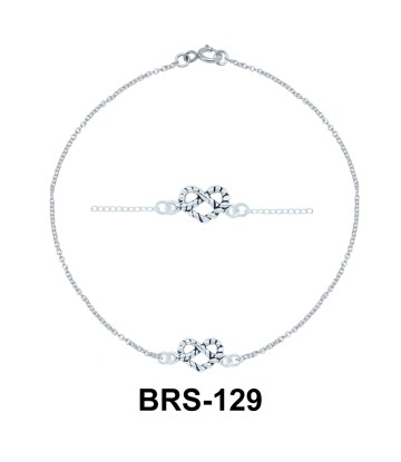 Heart Shaped Silver Bracelet BRS-129