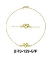 Heart Shaped Silver Bracelet BRS-129
