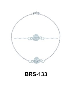 Rattan Ball Silver Bracelet BRS-133