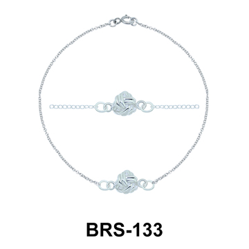 Rattan Ball Silver Bracelet BRS-133