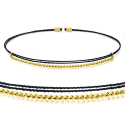 Gold Plated Knot with Matt Rope Bracelet BRS-278-GP