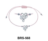 Love Heart Matt Rope Bracelet BRS-568