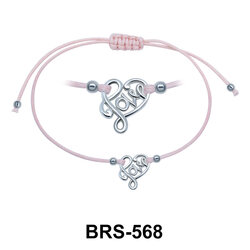Love Heart Matt Rope Bracelet BRS-568