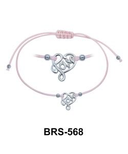 Love Heart Matt Rope Bracelet BRS-568