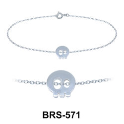 Skull Silver Bracelet BRS-571