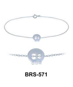 Skull Silver Bracelet BRS-571