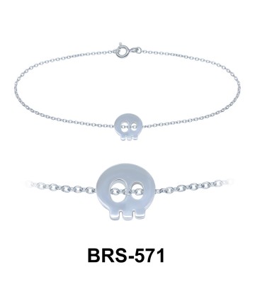 Skull Silver Bracelet BRS-571