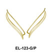 Silver Leaf Shaped Earrings EL-123