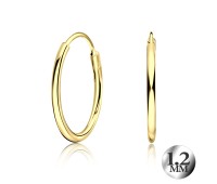 1.2mm Gold Plated Silver Hoop Earring CR-12-GP