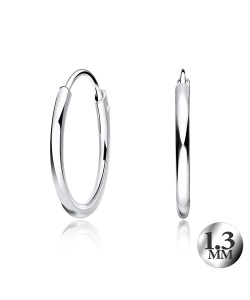 1.3mm Silver Hoop Earring CR-12