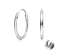 1.6mm Silver Hoop Earring CR-12