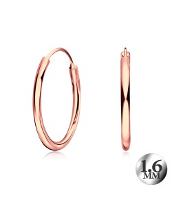 1.6mm Rose Gold Plated Silver Hoop Earring CR-12-RO-GP