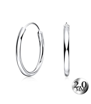 2.0mm Silver Hoop Earring CR-12