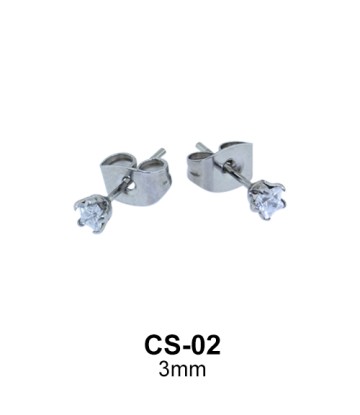 Star CZ Stud Earring CS-02