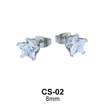 Star CZ Stud Earring CS-02