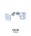 Square CZ Stud Earring CS-03