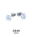 Square CZ Stud Earring CS-03