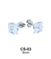 Square CZ Stud Earring CS-03