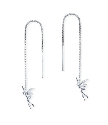 Silver Angel with Chain Shaped Earring ECD-105