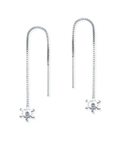 Wheel with Stone Chain Earring ECD-25