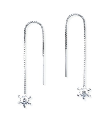 Wheel with Stone Chain Earring ECD-25