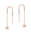 Butterfly Shaped Silver Chain Earring ECD-30s
