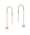 Butterfly Shaped Silver Chain Earring ECD-30s