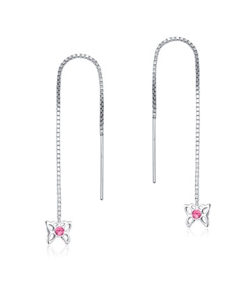 Butterfly Shaped Silver Chain Earring ECD-30s