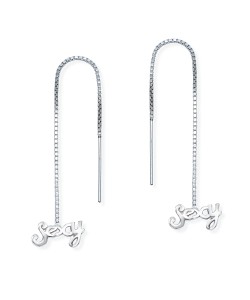 Silver Chain Earring ECD-37