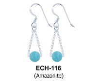 Amazonite Silver Earring ECH-116-AMZ